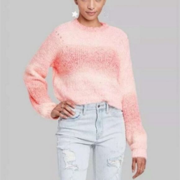 Wild Fable Sweater Women's Size XL Peach Oversized Boxy Fuzzy Pullover Cozycore - Picture 1 of 10